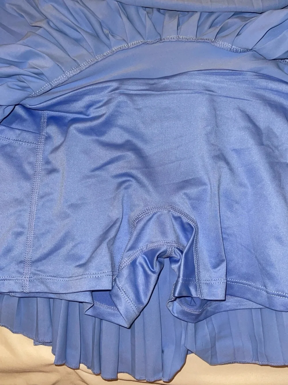 Simply Southern Periwinkle Blue Pleated Skater Skirt*GOLD HINGE LOOK ALIKE* - Picture 3 of 4